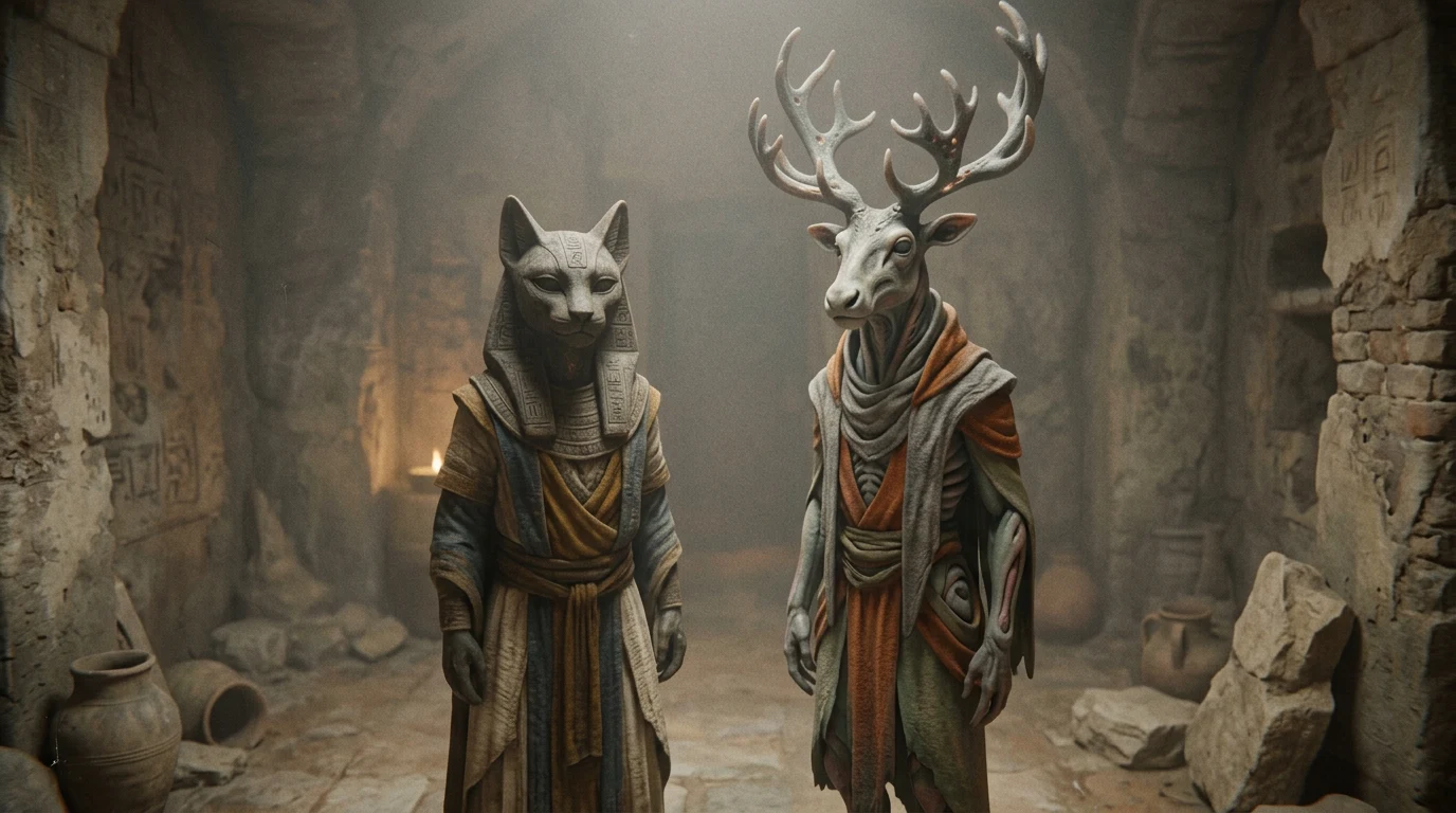 Cat and Reindeer