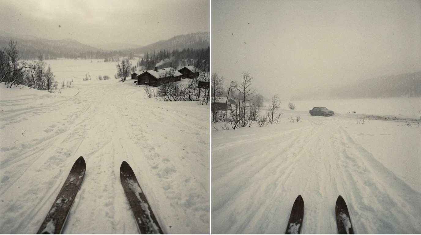 Skiing Down, Then Back
